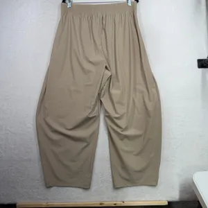Old Navy L SleekTech Go-Dry Barrel Balloon Pants Khaki Tan High Rise Lightweight thumbnail 5