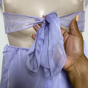 Lucy in the‎ Sky Women Coquette Babydoll Dress Small Purple Chiffon Girlcore thumbnail 8