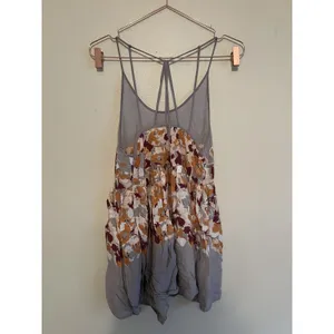 Free People Intimately Slip‎ Top Size S Gray Multicolor Floral Whimsy Boho thumbnail 4