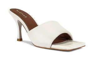 Alohas Puffy Mules in Grey/White Leather 38 Womens High Heels thumbnail 1