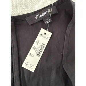 Madewell | NWT V-Neck Circle Midi Dress Black | Sz 2 thumbnail 5