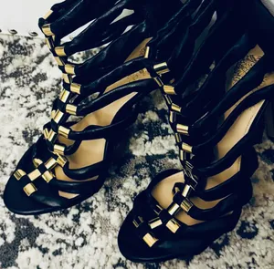 Vince Camuto Black Caged Gladiator High Heel Sandals thumbnail 13