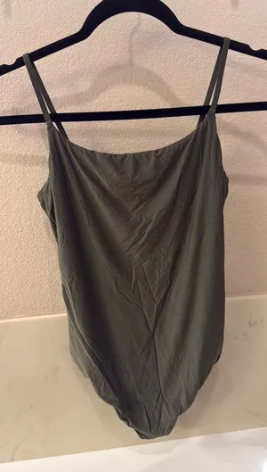 Aerie green smoothez bodysuit L thumbnail 1