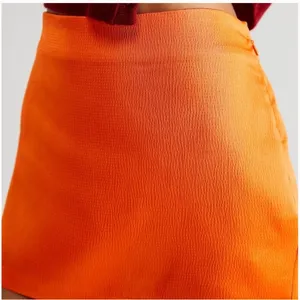 Free People Blaze Orange All The Way Satin Mini Skirt summer classic casual thumbnail 3