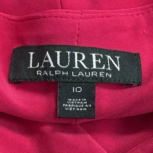 Lauren Ralph Lauren Pink V-Neck Ruched Midi‎ Dress Special Occasion Evening 10 thumbnail 9