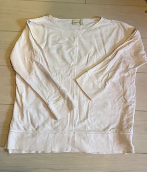 Women's Crewneck Short Sleeve Tee in Soft Cream thumbnail 1