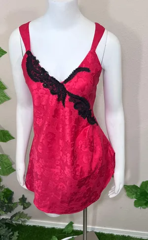 Victoria Secret Pink Lace Gold Label Vintage Rare Night Dress Slip thumbnail 4