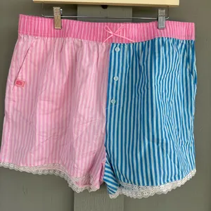Simply southern Serena Boxer shorts pink and blue pinstripe size XXL thumbnail 1
