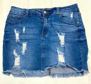 Wax Jean Los Angeles Jean Skirt thumbnail 1