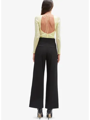 Bardot Verona Sequin Bodysuit In Canary Yellow thumbnail 5