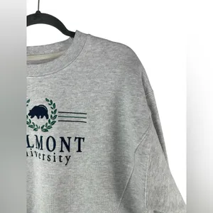League Belmont University Sweatshirt Large Gray Fleece‎ College Graphic Pullover thumbnail 5