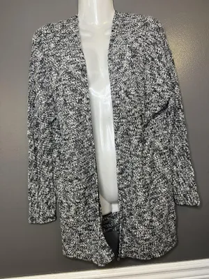 American Eagle Outfitters Cardigan Sweater Womens Small Gray V Neck Open Front thumbnail 2