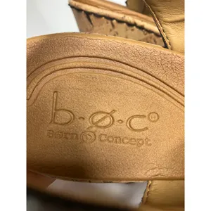 b.o.c. Wedge‎ Sandals Womens 10M Black Excellent Cork Strappy Slingback CBFK18 thumbnail 7