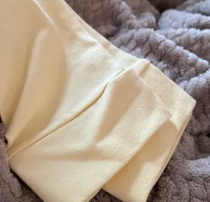 Vintage Carushka Bodywear Pastel Yellow Low-Mid Rise Cuffed Tights/ Leggings Cuffed thumbnail 7