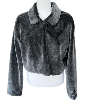 Vintage Faux Fur Cape Bolero Gray Size M/L thumbnail 1