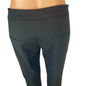 Mango Blue Career Mid Rise Ankle Stretch Straight Leg Pockets Trouser Pants Sz 2 thumbnail 6