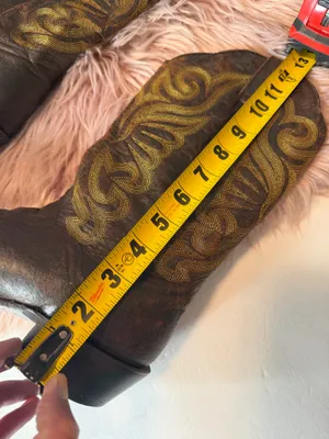 J.B. Dillon Western Leather Cowboy Boots Brown Size 7 thumbnail 7