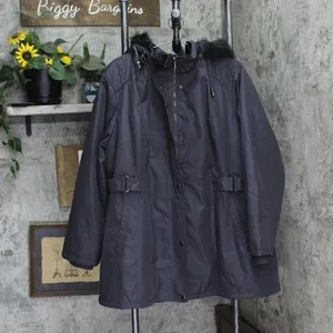 Susan Graver Plus Size Hooded Parka with Removable Vest Gray See Measurements thumbnail 3