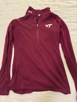 Under Armour Virginia Tech Burgundy Athletic Pullover  thumbnail 1