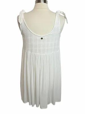 RIP CURL Lightweight Sundress Ties at Shoulders in White,‎ Small thumbnail 4