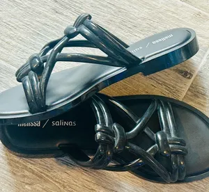 MELISSA SALINAS Women's Wave Sandals in Black thumbnail 1