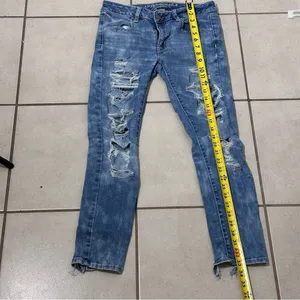 American Eagle Women Denim Light Blue Super Stretch Ankle Jegging Jeans‎ size 6 thumbnail 12
