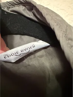 Eddie Bauer Quilted Olive‎ Green Jacket with Snap and Zipper Closure thumbnail 7