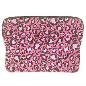 Pink Leopard Animal Print Spotted Full Zip Laptop‎ Case thumbnail 2