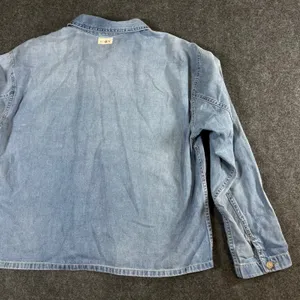 J.Crew Always Women Light Wash Denim Popover Shirt Blue Long Sleeve Cotton Small thumbnail 15