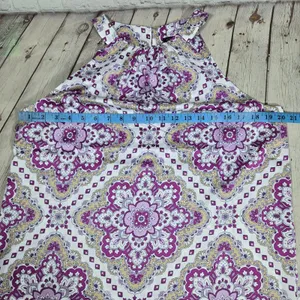 Ann‎ Taylor Womens Purple Mandala Print Halter Neck Blouse Top Satin Size M NEW thumbnail 7