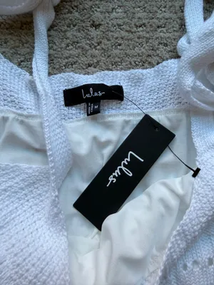 Lulus White Crochet Midi Dress thumbnail 4
