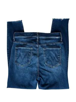 MOTHER Denim Women’s High Waisted Rail Ankle Fray Crop Jeans High Fidelity Wash thumbnail 10