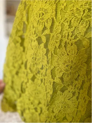 Dolan Chartreuse Lace Blouse Tank Top Fairy Romantic Artsy Eclectic Indie Earthy thumbnail 4