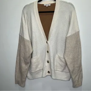 Madewell Short Kent Ex-Boyfriend Cardigan Sweater in Colorblock Large‎ casual thumbnail 5
