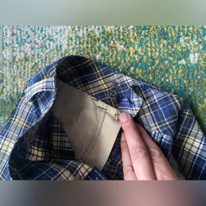 Vintage Y2K Abercrombie & Fitch navy plaid school girl mini pencil skirt, size 4 thumbnail 5