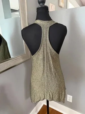 VTG Cache Beaded Y2K Boho Handkerchief Knit Tank Top Size XS. thumbnail 5