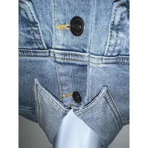 LNDN‎ Denim Landon Denim Cutout Waist Classic Denim Jacket NWT Size XXS thumbnail 4