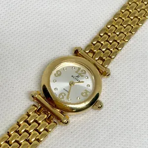 Westar Swiss Eb women’s watch gold tone 25mm quartz analog links band 6”running thumbnail 8