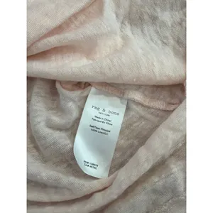 NWT Rag & Bone Payton Tee Womens Pink‎ Cloud Linen Colorblock Short Sleeve Top L thumbnail 5
