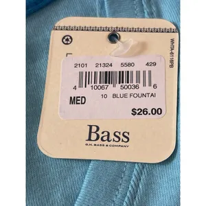 GH Bass Blue Fountain Favorite 100% CottonV-neck Short Sleeve T-shirt Size M NWT thumbnail 9