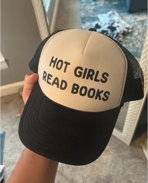 Hot Girls Read Books Trucker Hat thumbnail 1