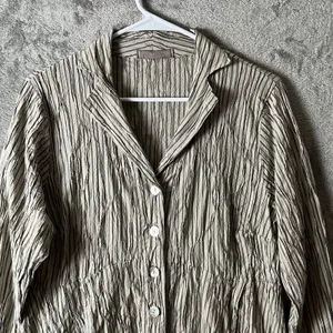 Cut Loose‎ Textured Crinkle Button Down Tunic Oversized Layering Lagenlook Small thumbnail 2