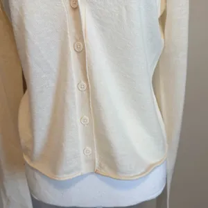NWT Skims featherweight Cashmere cardigan women's size XS in egret ivory thumbnail 11