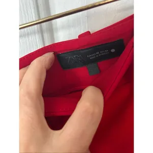 Zara red dress dress pants wide leg high waisted size extra small thumbnail 2