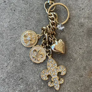 Kathy Van Zeeland Heart Charms Purse Charm Bag Luggage Gold Tone thumbnail 4