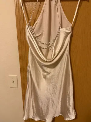 Selfie Leslie Champagne dress thumbnail 5