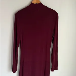 STAUD Portobella Side Ruch Midi Sheath Dress In Merlot Large thumbnail 9