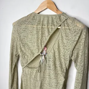 House of‎ CB Giovanna Musk Lace Long Sleeve Maxi Dress NWT Cut Out Small Sexy thumbnail 9