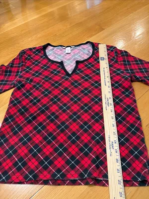 Victoria’s Secret plaid thermal sleep set size medium. thumbnail 3
