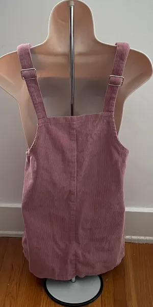 Pink Corduroy Overall Bib Pinafore Suspender Dress, size S thumbnail 8